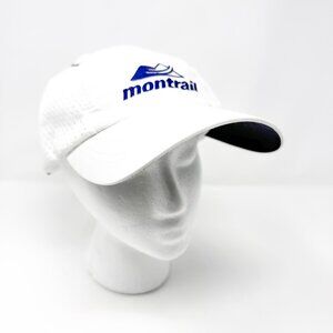 Vintage Montrail Gecko Mascot Running Hat O/S White 5-Panel Trail Cap C4P Rare